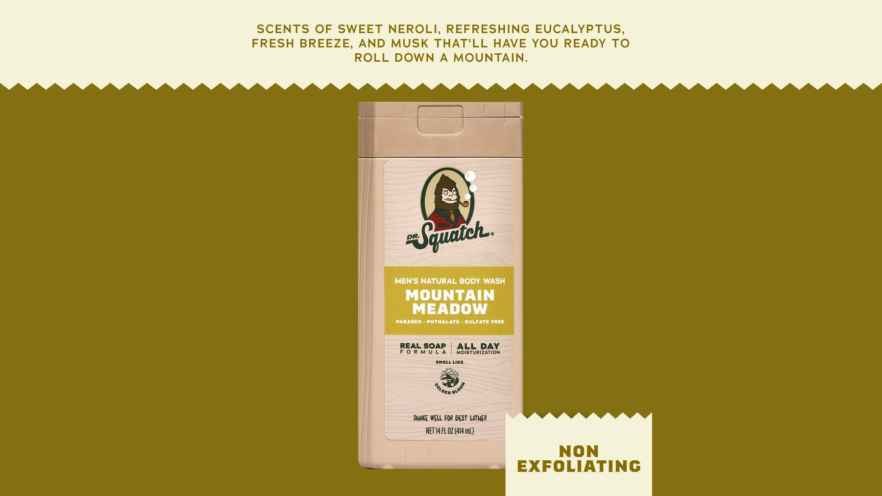 14 oz Mountain Meadow Body Wash - Bright Scent