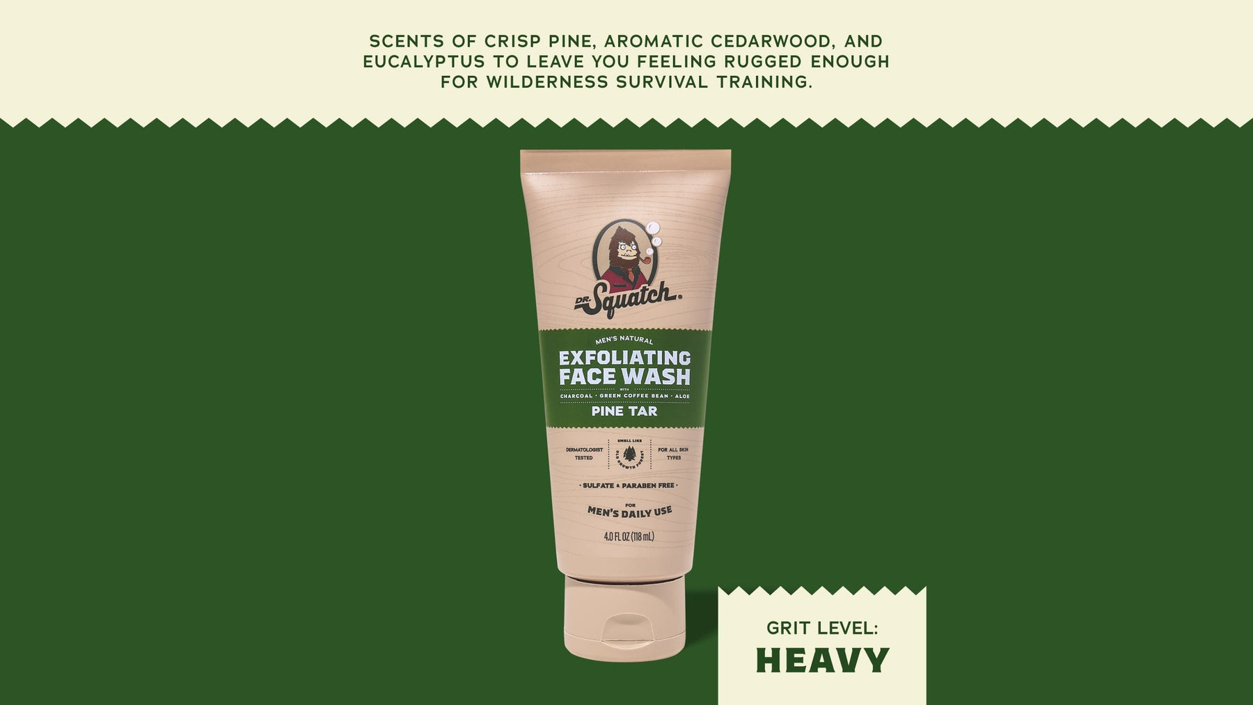 Pine Tar Exfoliating Face Wash - Classic Notes