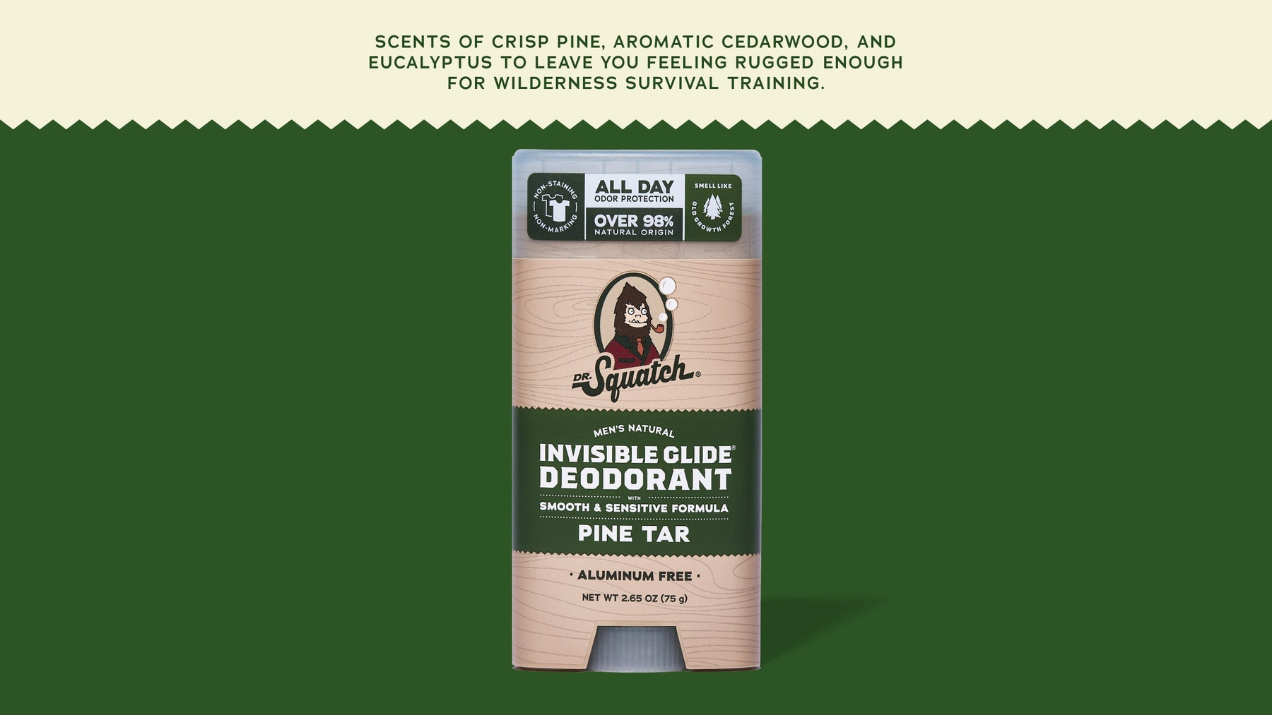 Pine Tar Invisible Glide Deodorant - Gentle Mist