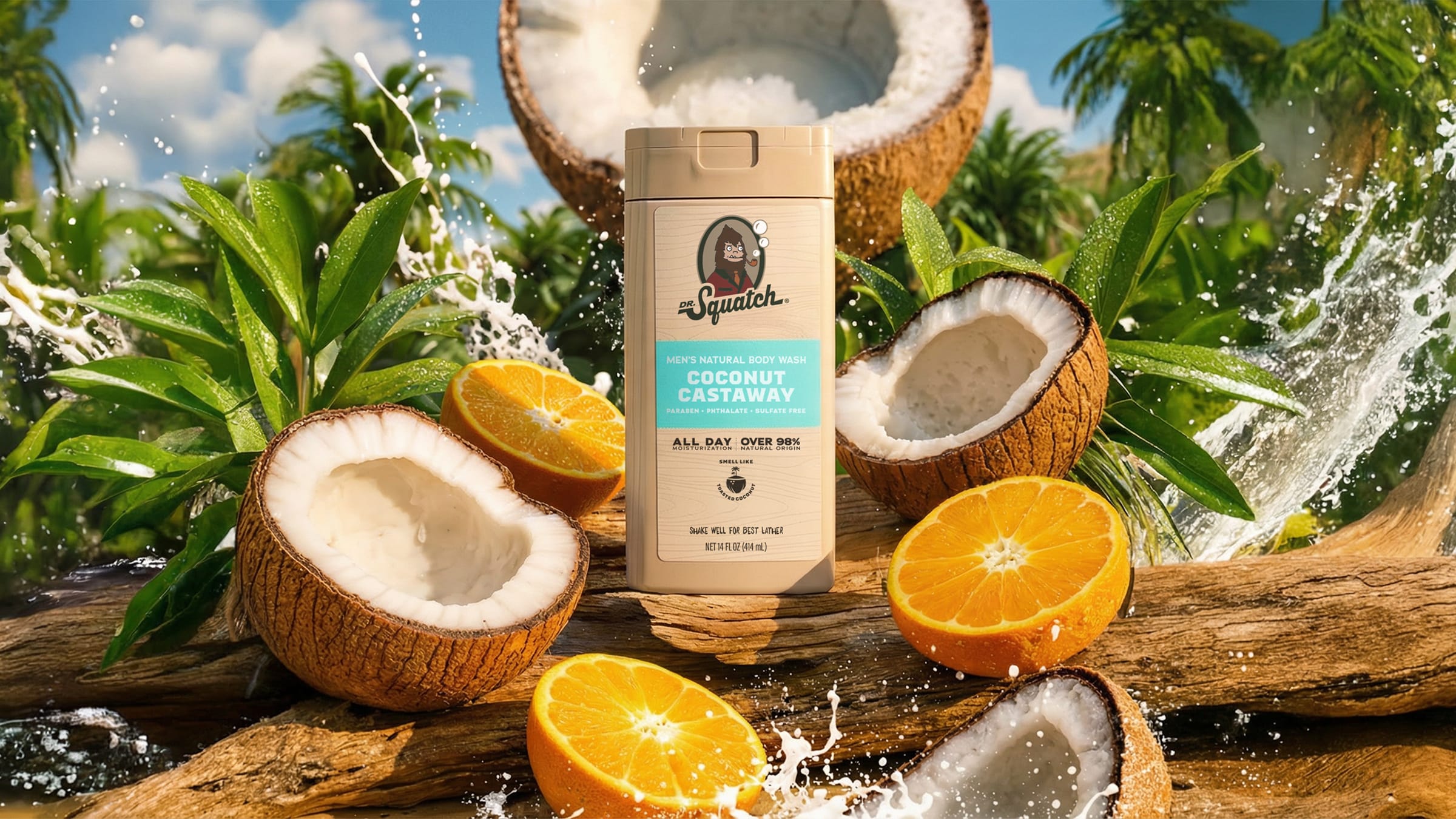 14 oz Coconut Castaway Body Wash - Clean Mood