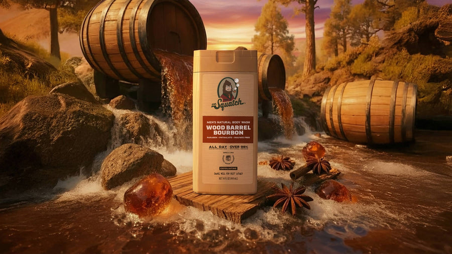 14 oz Wood Barrel Bourbon Body Wash - Cozy Glow