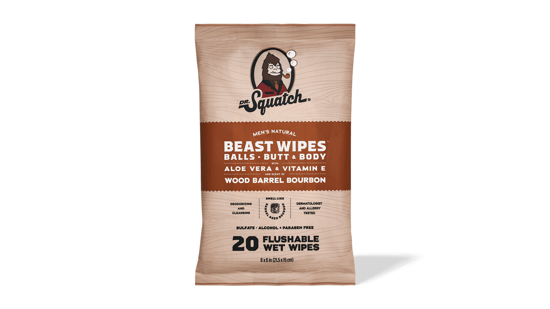 Wood Barrel Bourbon Wipes - Clean Feel