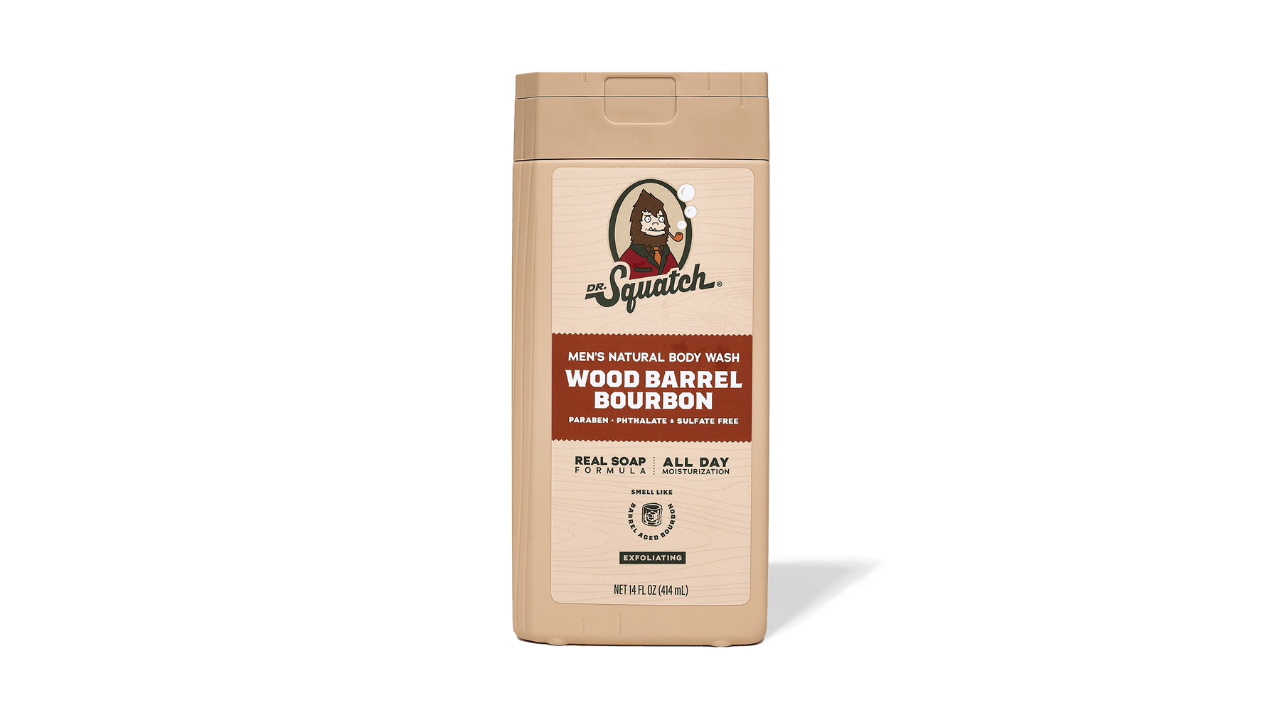 14 oz Wood Barrel Bourbon Exfoliating Body Wash - Bright Scent
