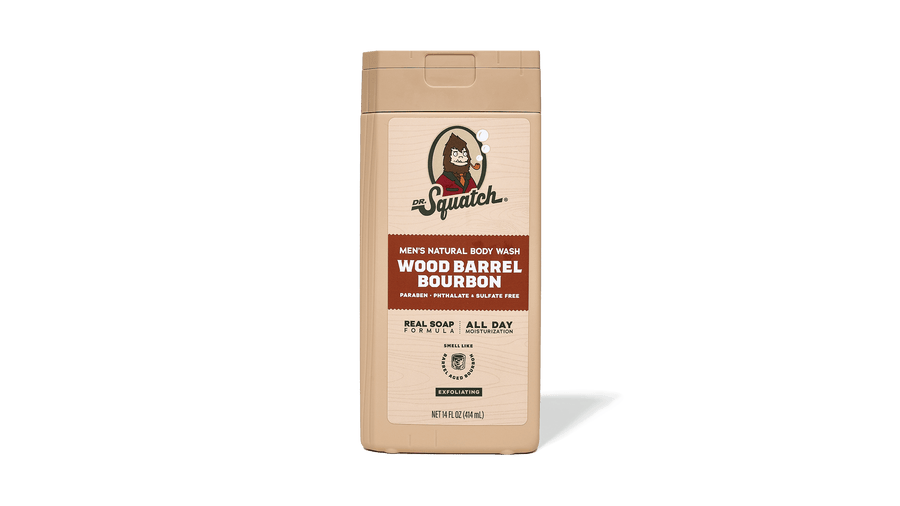 14 oz Wood Barrel Bourbon Exfoliating Body Wash - Bright Scent